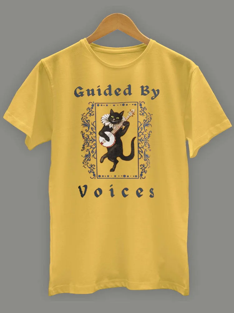 Guided By Voices Cat Funny  All Size S to  T shirt   Tees Y2K tops Unisex Summer Short Sleeve