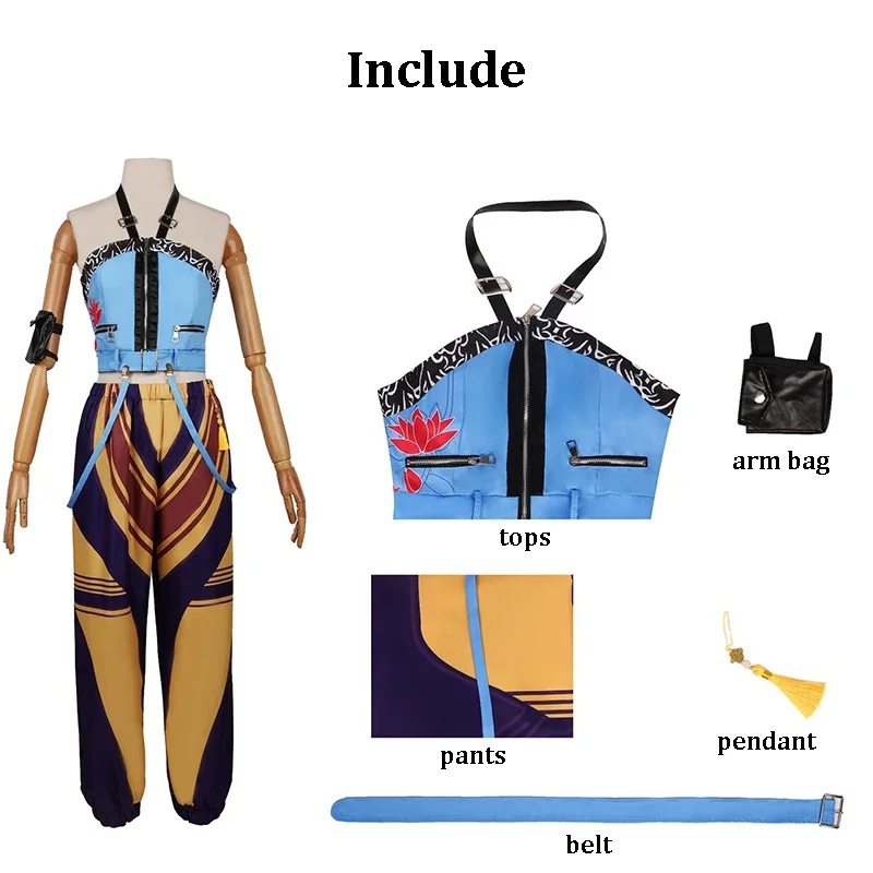 Kpop رومي زوي ميرا تأثيري حلي شعر مستعار المرأة هالوين كرنفال حفلة لعب الأدوار فستان أنيمي البدلة الزي #6