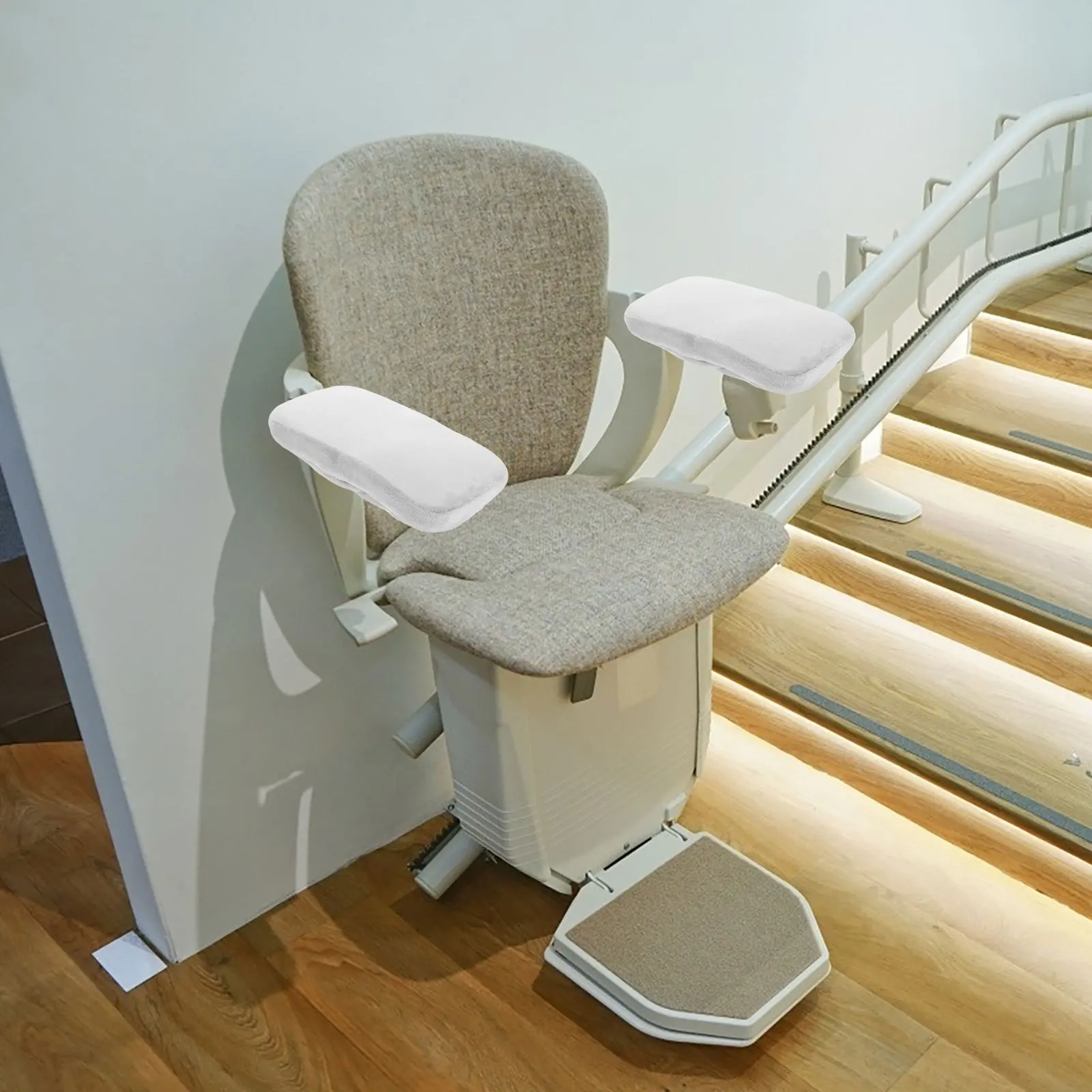 

2Pcs Office Chair Armrest Covers Memory Foam Comfortable Cushions for Elbow and Forearm Universal Fit Slip on for Office Gaming