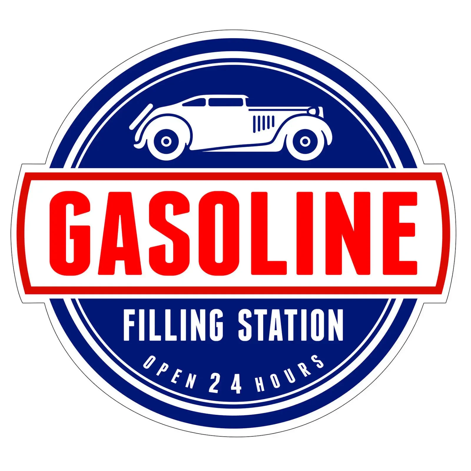 New Design Personalized Creative Customizable Gasoline Old School Decal Stickers Bobber Coffee Racer Vintage PVC Decal, 15cm