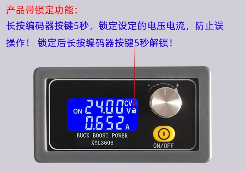 Imagem -02 - Cnc dc Regulado Fonte de Alimentação Tensão Constante e Manutenção de Corrente Constante 36v6a Módulo Buck-boost Automático Xyl3606