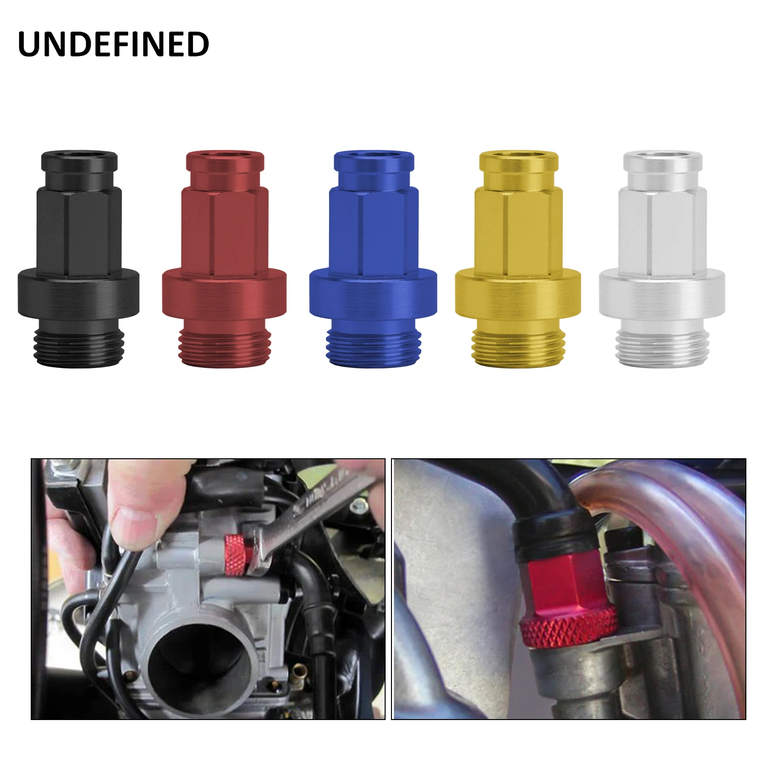 Adaptador de tapa de émbolo de arranque de tuerca de arranque en caliente para Keihin FCR Carb para Honda FCR 150 250 450 para Kawasaki KX250F/KX450F aluminio rojo
