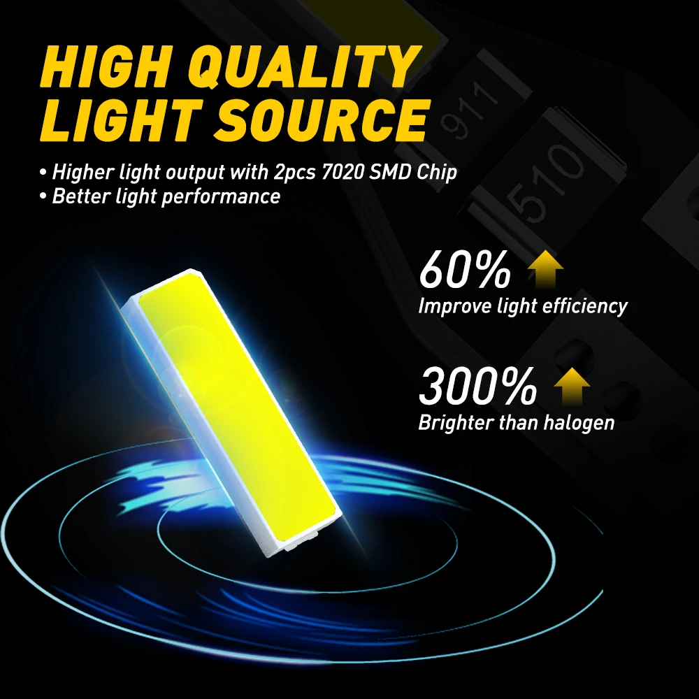 AUXITO 10Pcs Car Interior Light T10 168 2825 194 LED Bulb 6000K White W5W LED Auto Lamp 12V For Toyota Hyundai Audi BMW Ford VW - view 4
