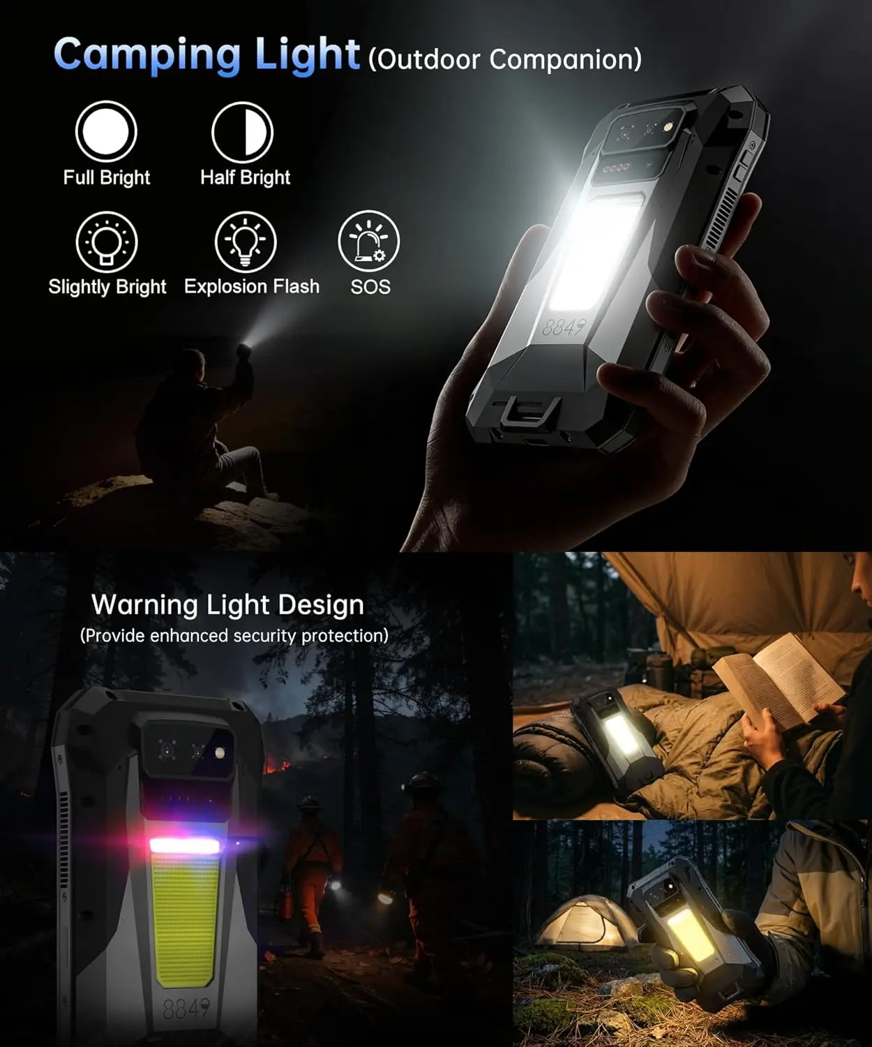8849 Tank X Unihertz 220 Lumens Projector Rugged Smart Phone Support 1080P 5G AI Android 15 17600mAh  512GB Dimensity 8200 image 5