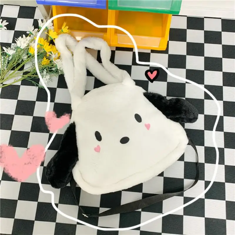 Pochacco Kawaii Handbag Sanrio Multifunctional Crossbody Backpack 2023 New Plush Bag Large Capacity Daily Cute Tote Bag