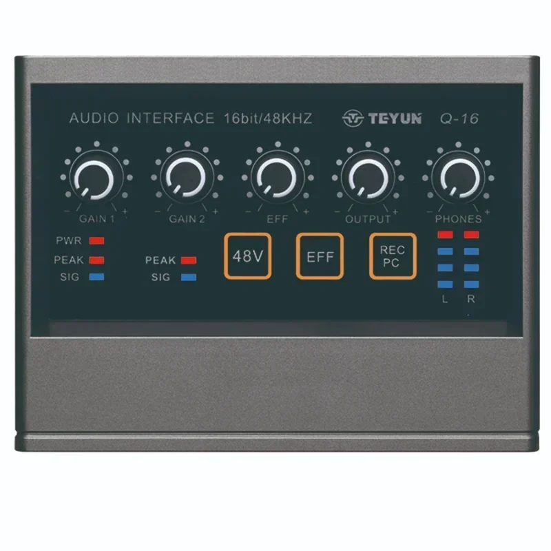 Teyunq16 Audio-Interface Voor Het Opnemen Van Computer Vrije Schijf Usb Externe Geluidskaart Voor Pc Pro Audio-Apparatuur Professionele Video