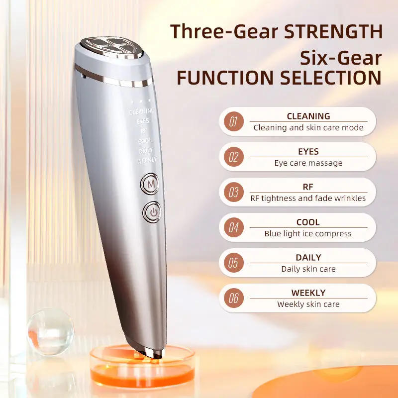 Face Care Beauty Machine Rejuvenescimento da pele em casa, quente e frio, EMS Led, Dispositivo de beleza, Massageador Facial, Novo, 2022, Quente