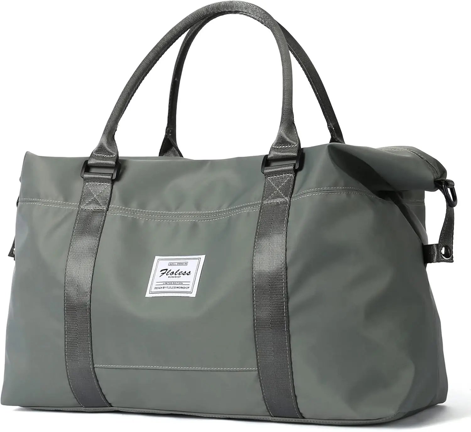 

Travel Gym Bag for Women, Tote Bag Carry on Luggage Sport Duffle Weekender Overnight Bags with Wet Pocket (B-Olive Green)