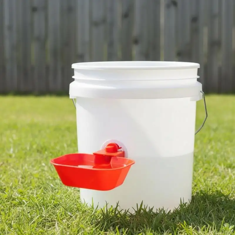 Bebedouro Automático Quadrado para Aves, Tigela de Beber Espessa e Ampliada para Gato, Cão, Galinha, Pato, Comedouro Rosqueado para Galinhas