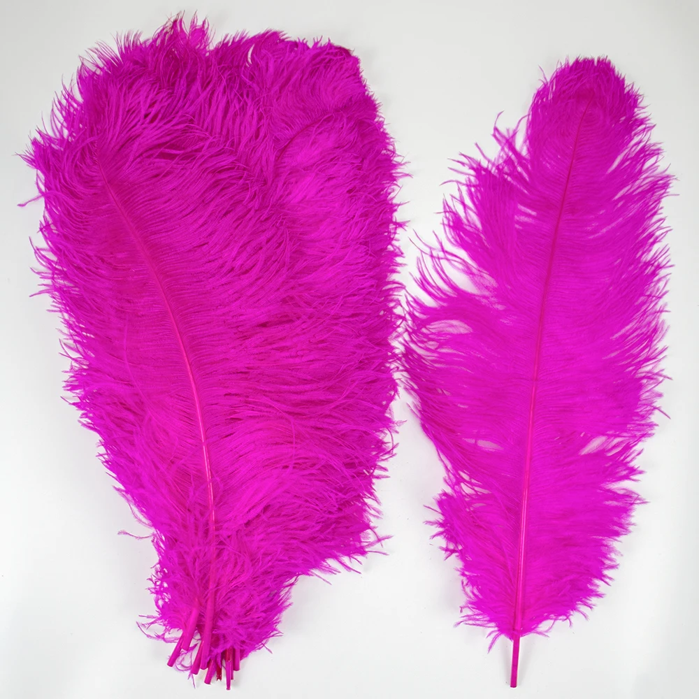 

10Pcs/Lot Big Pole Ostrich Feathers for Crafts Rose Red Feather Decor Table Centerpieces Jewelry Handicrafts Home Decoration