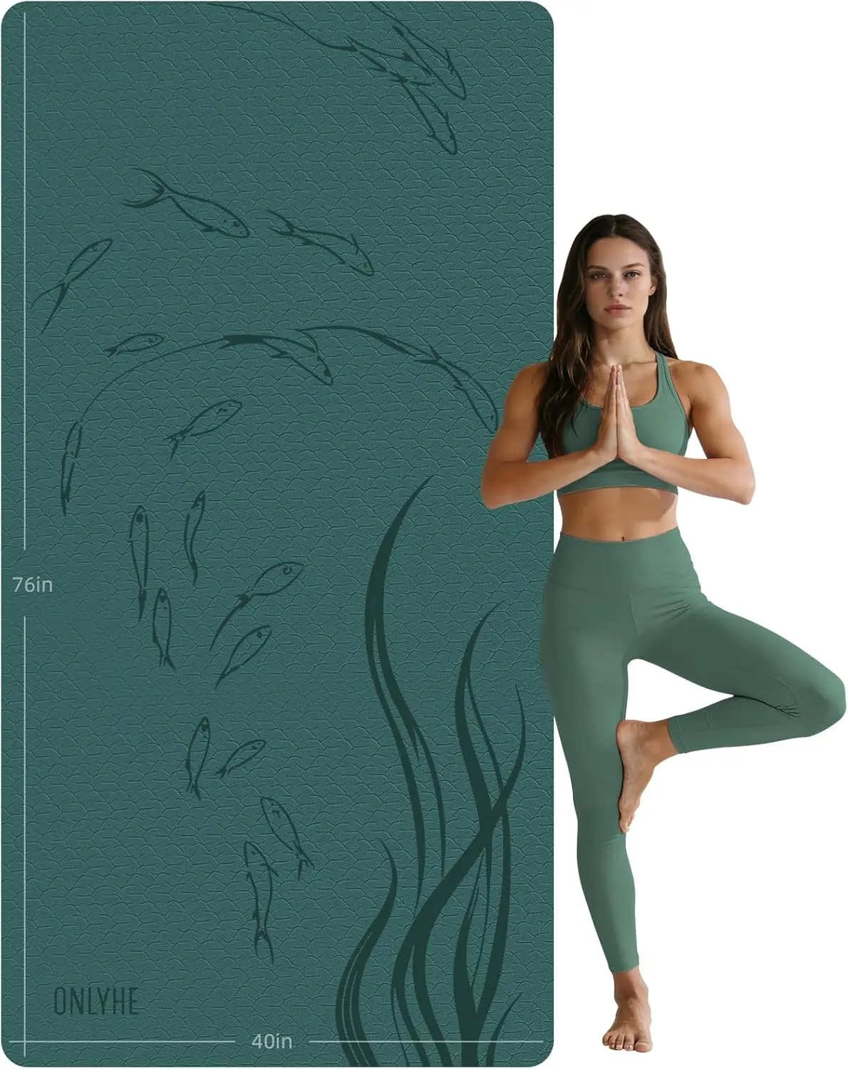 

Очень широкий и толстый коврик для йоги для женщин и мужчин, 76x40x10 мм, из ТПЭ, большой нескользящий коврик для тренировок в спортзале и пилатеса