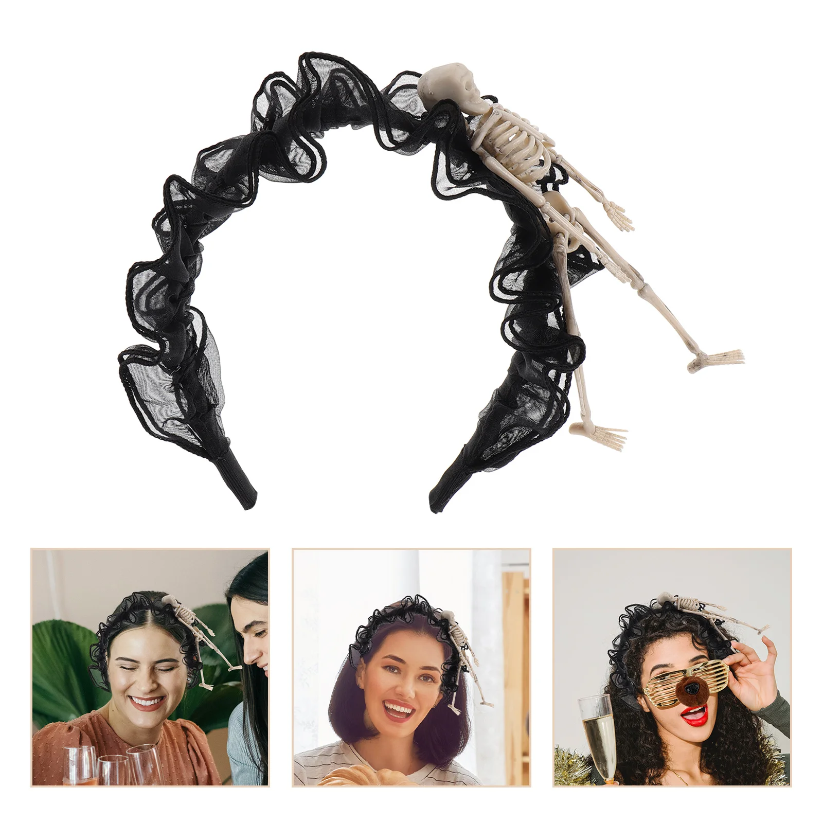 

Gothic Lace Headband Comfortable Wide Hair Band Women Lolita Hair Accessory Cosplay Photo Props Vintage Hairband