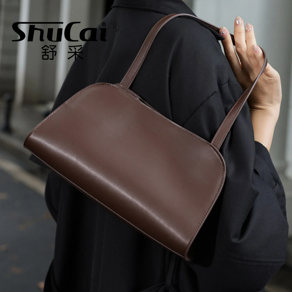 

Женские сумки на плечо из натуральной коровьей кожи, шоколадные сумки, роскошные дизайнерские брендовые черные сумки Ladeis, женские коричневые сумки подмышками, бежевые