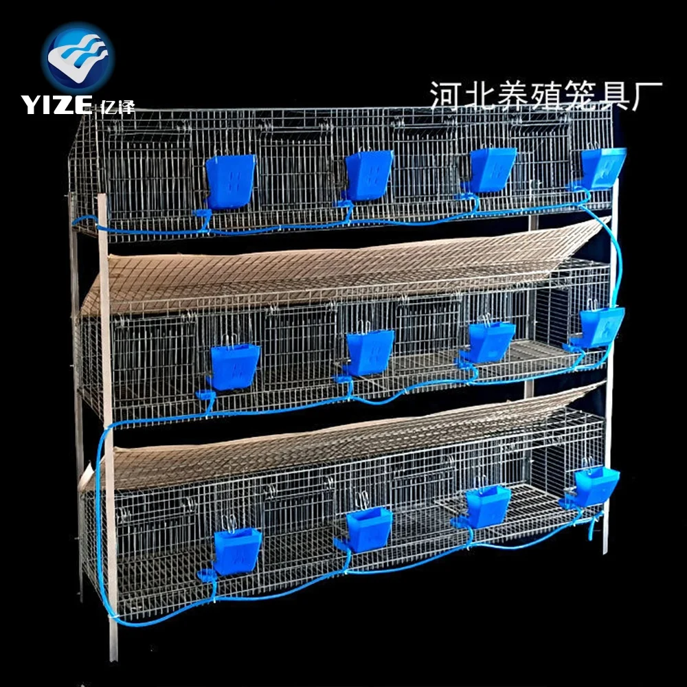 24 Doors Poultry Farm Cheap Galvanized Welded Commercial Breeding Indoor Rabbit Cage with Allaccessories