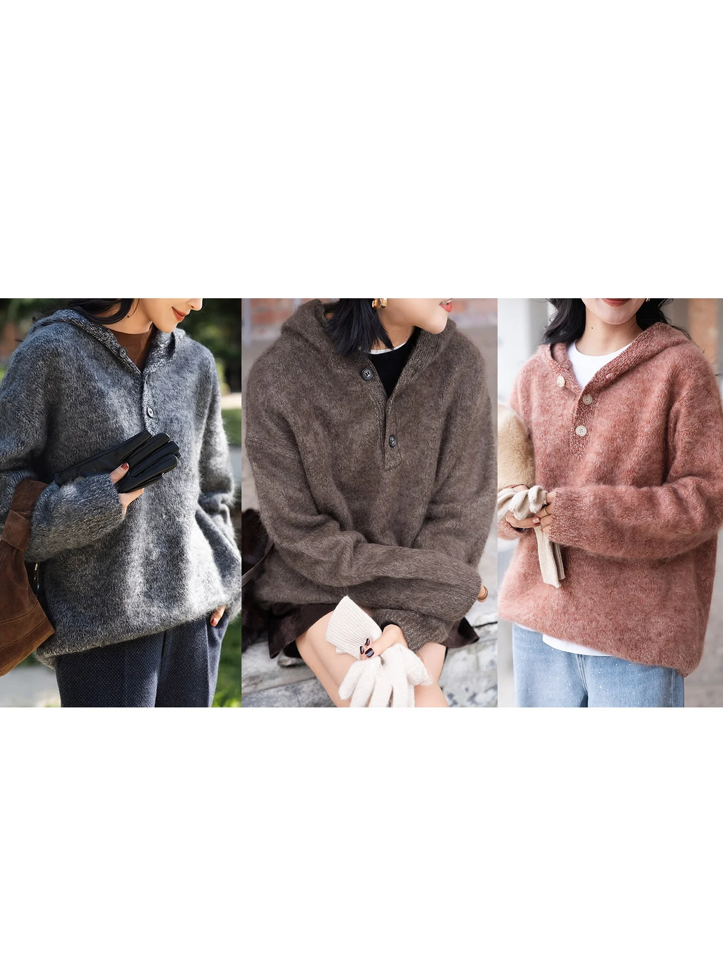 

Свитер из австралийской шерсти Lazin Winter Day Cloud Touch Feeling, разноцветный, с узором слонов и жирафов, свободного кроя, длинный.