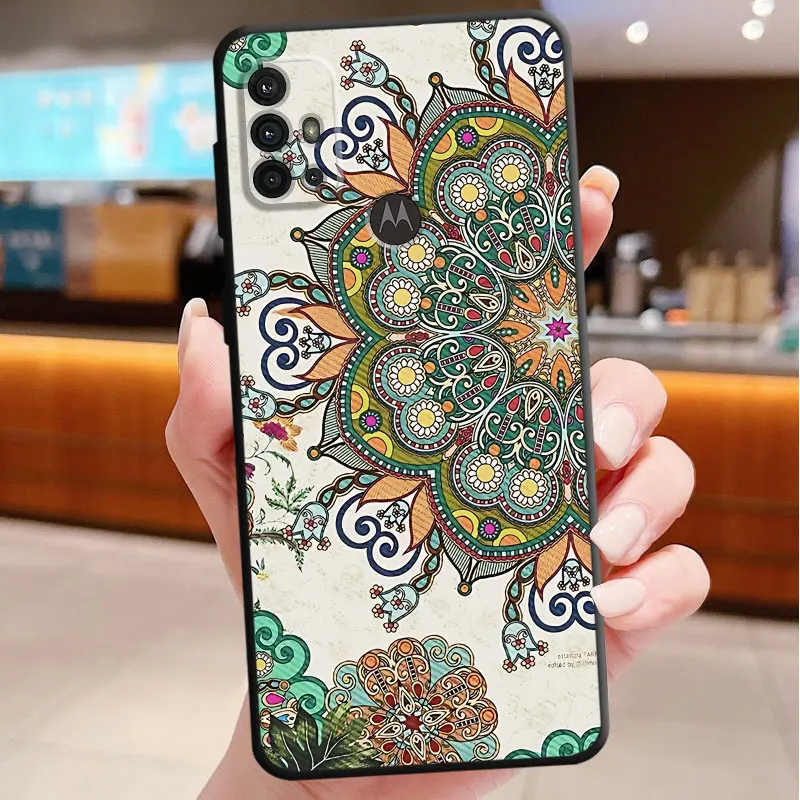 Case for Motorola Moto Edge 20 Lite G Stylus 2022 Edge 20 Pro Edge 30 40 Pro Edge 30 Fusion One Fusion Cover Mandala Flower