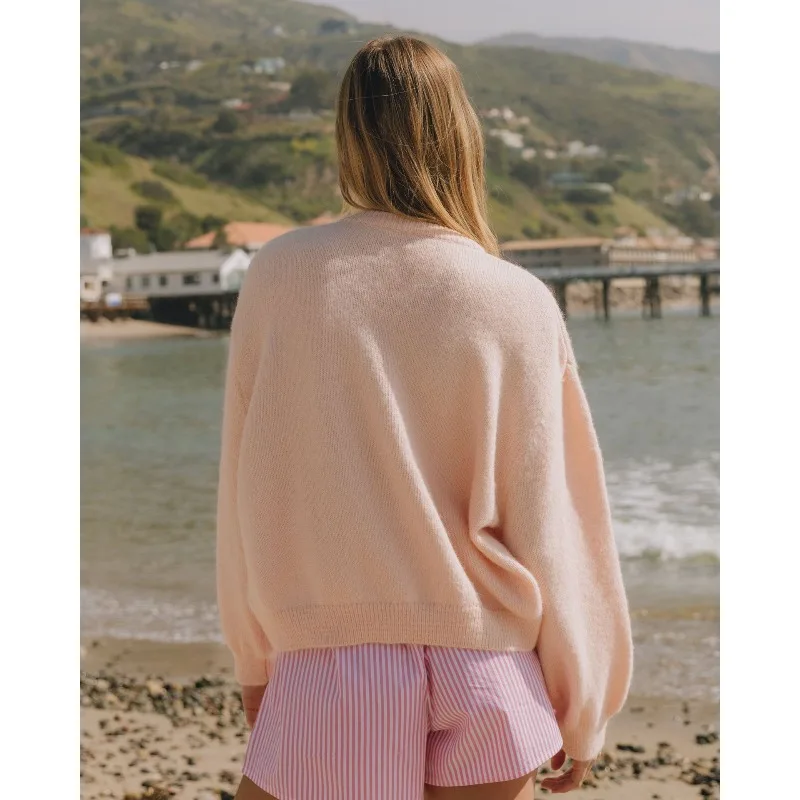 2025 Autumn New Women's Long Sved Button Versatile Knitted Cardigan Street Sle Loose Fit A-Line Open Cardigan Pure Color Winter