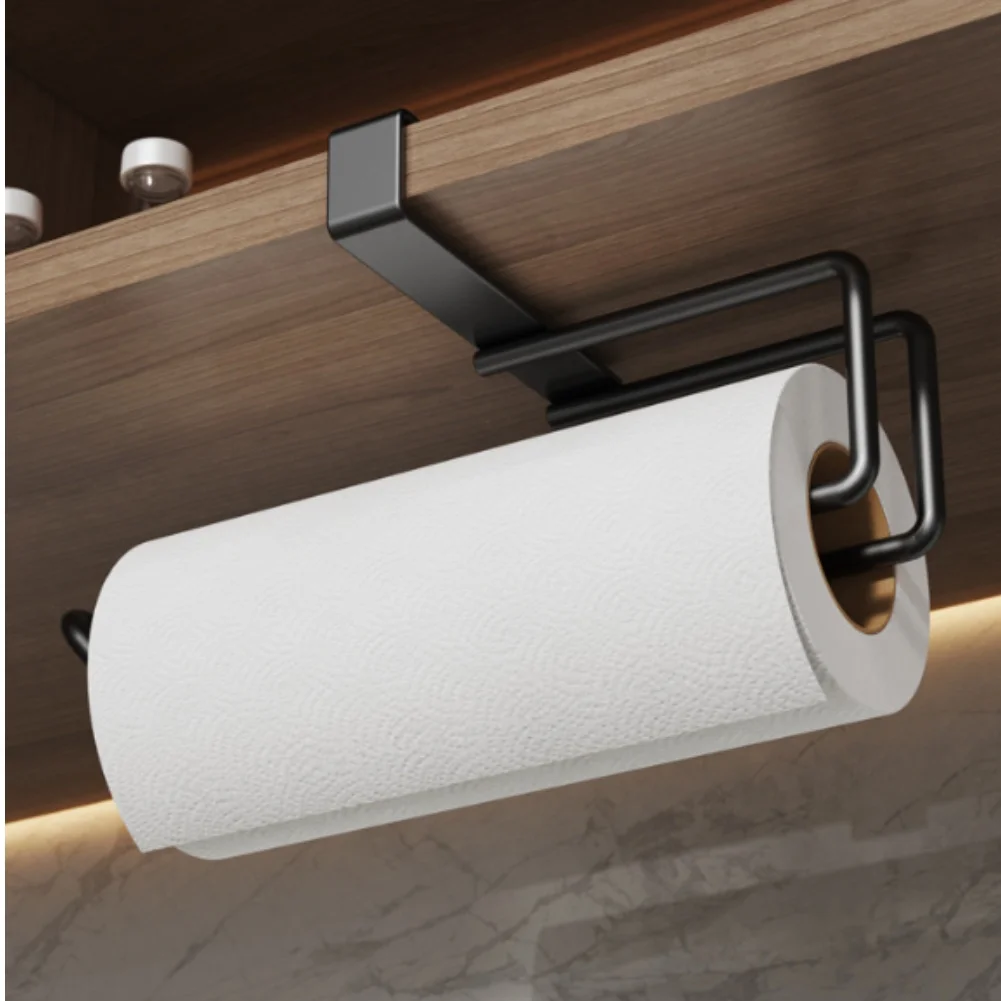 Stainless Steel Under Cabinet Paper Towel Holder No Drill Clip On Rack for Kitchen Towels Foil Plastic Wrap 27.5x9x8cm