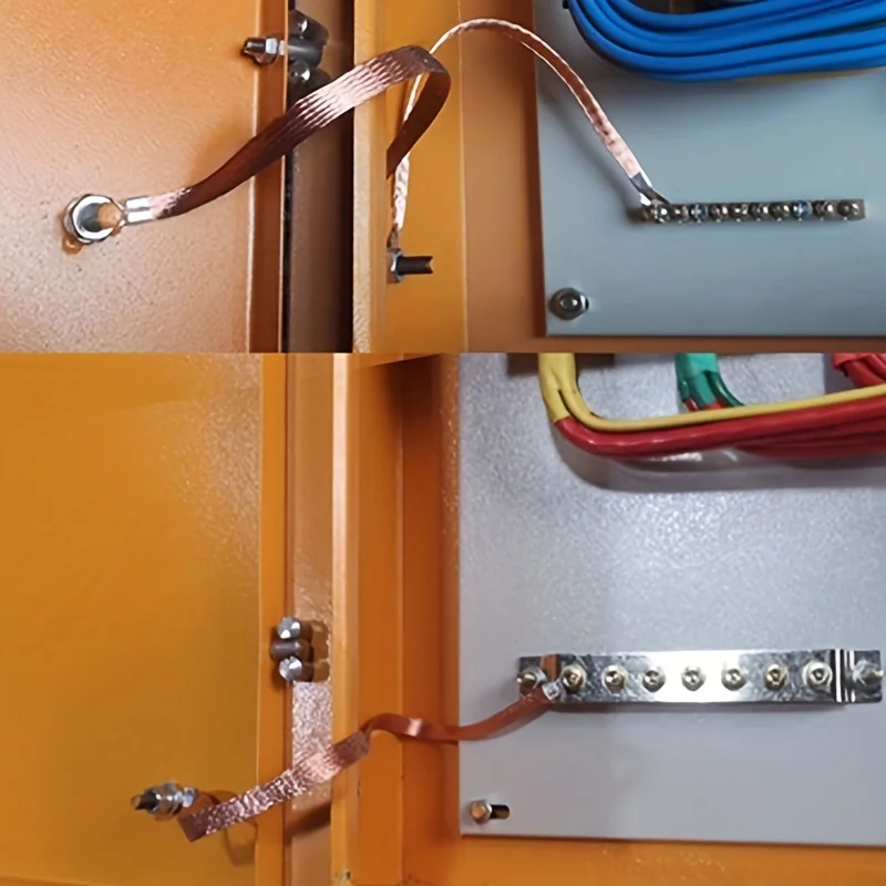 20 stuks brugverbinding aarddraad aardband koperen kabelset voor PV zonneverdeelkast met koper beklede aluminium aarddraad