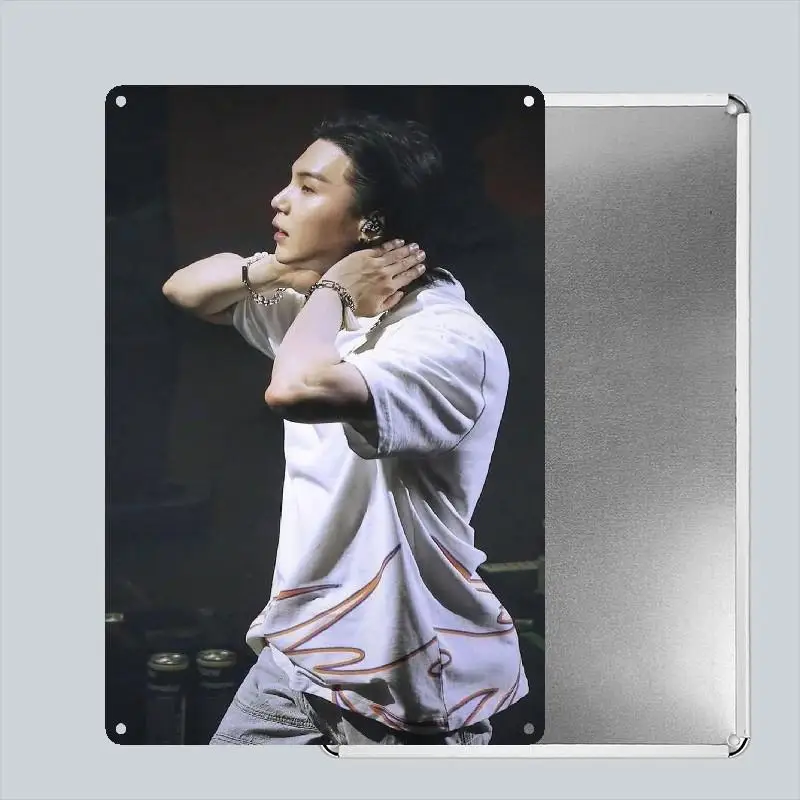Rap Music Artist Poster - Dynamic Back View Performance Pose Metal Tin Sign with Pre-Drilled Holes, for Home, Studio,