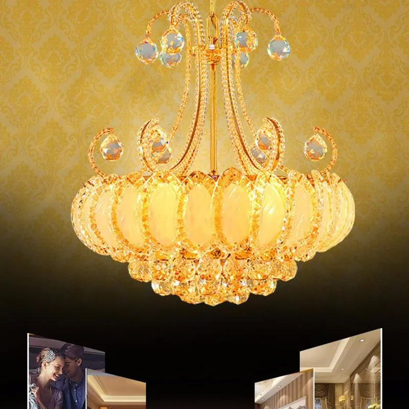 

Luxury crystal chandelier LED lamp is suitable for modern room decoration in living room, bedroom, corridor and kitchen