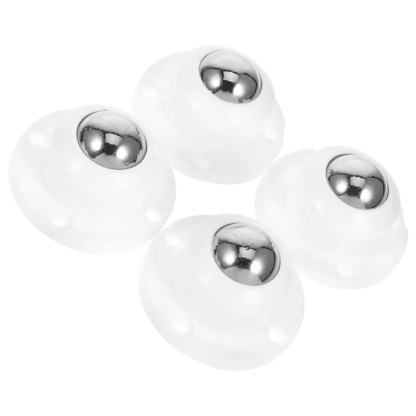 4 Pcs Pulley Base Sticky on Casters Small Appliance Wheels Mini Scroll Furniture Swivel Iron Abs for Appliances