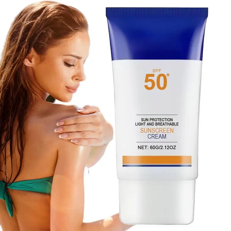 

SPF 50 Sunscreen Lotion 60g Whitening Moisturizing Portable Sunblock Long Lasting Protection Sun Cream