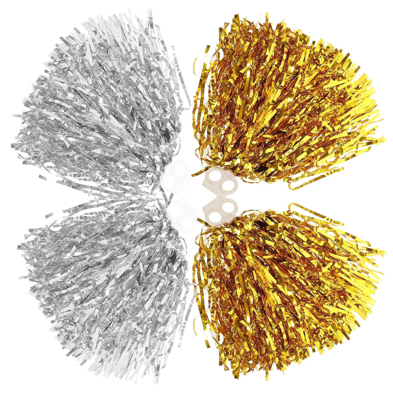 4Pcs Cheerleading Pom Poms Eye Catching Colors Party Cheering Props Performance Decorations Sport Event Cheer Costume