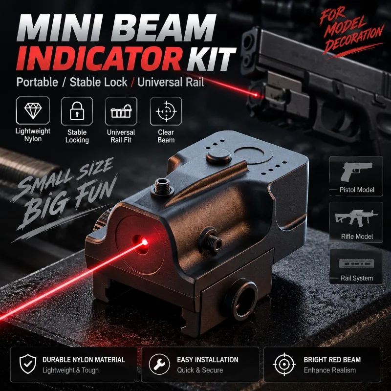 Compact Model Decor Beam Indicator Kit, Nylon Material with Secure Lock Fit for Standard Rail