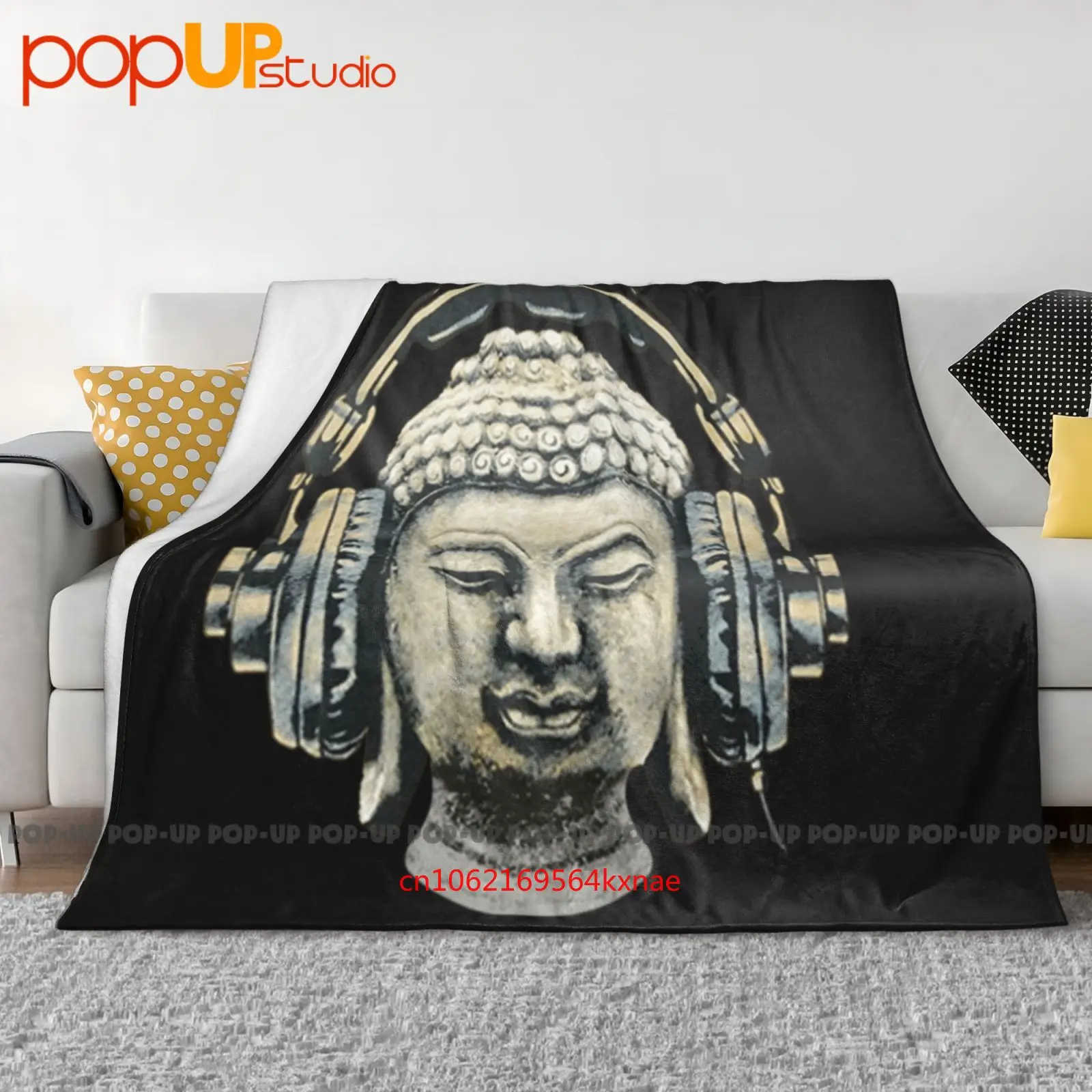 Dj Buddha Headphones Music Club Trance Goa Techno Hip Hop Ultra-Soft Blanket Quilt Winter Sofa Cover Bed Covers