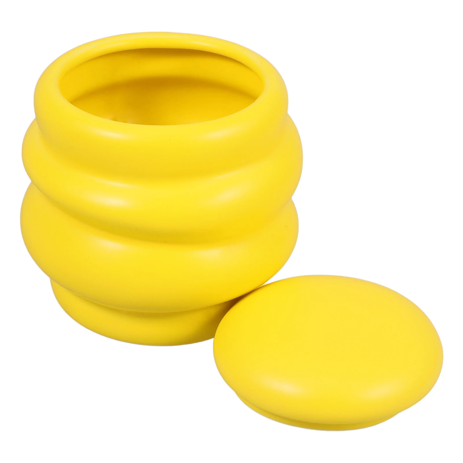

Ceramic Bee Food Ceramic Canister Storage Tea Container Container Sealed Honey Pot Tea Canister Snack Vessel