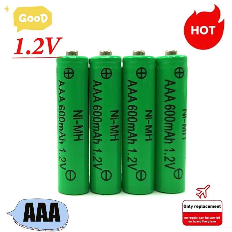 1.2V AAA 600mAh NI-MH Battery Toy Flashlight Remote Control Clock Shaver Electric Toothbrush Replacement Rechargeable Batteries