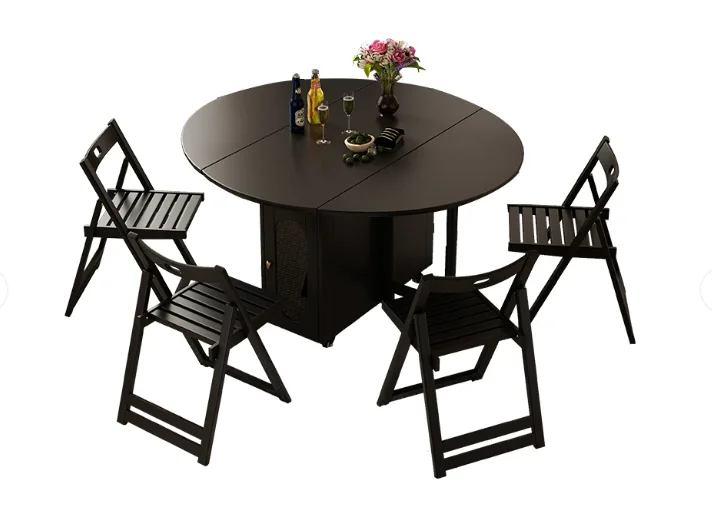 Hot Sales Higher Cost Performance Kitchen Dining Room Furniture Modern Design Storage Cabinet Base Wooden Round Dining Table