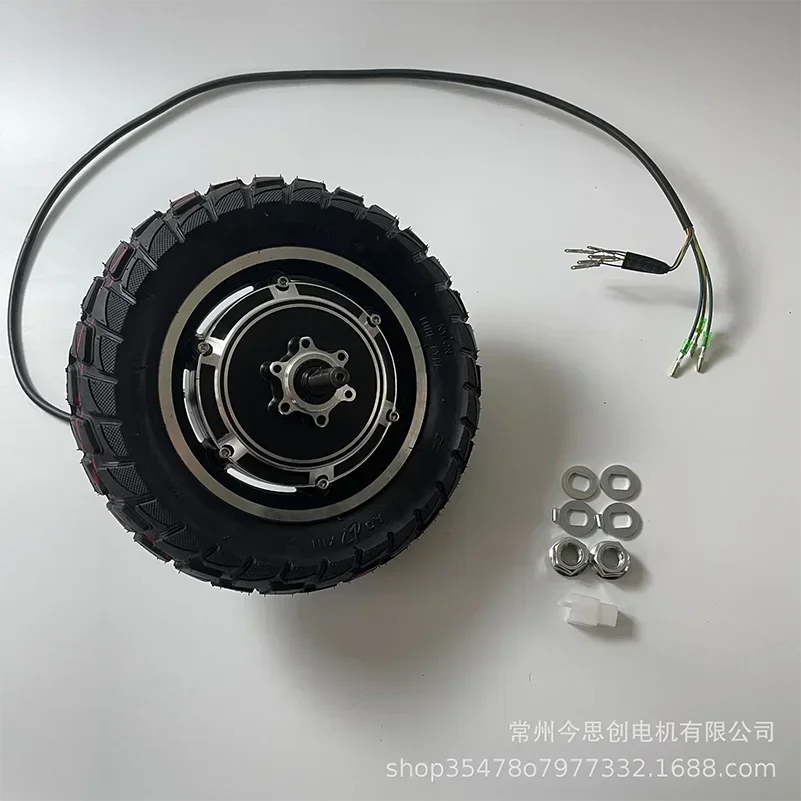 10 Inch 80/65-6 Off-road Tire, Wheel Hub Motor 52V 1200W For Electric Scooter Driving 60V 1200W Parts