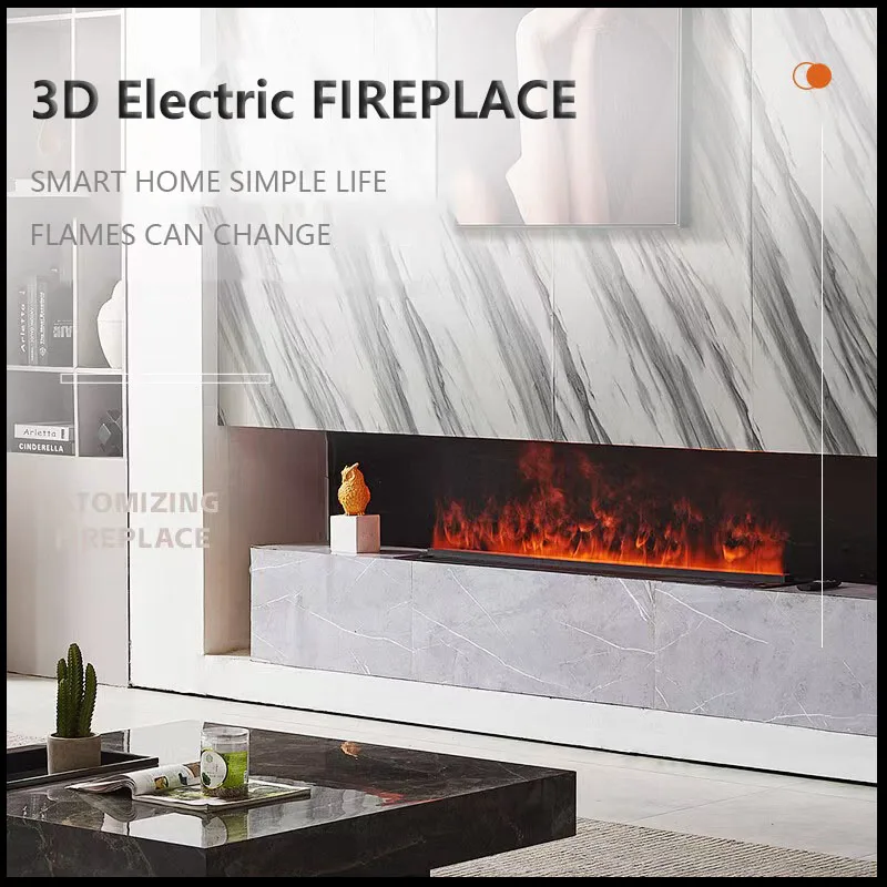 80cm 31.5inch Smart Home Vapor Fireplace for Living Room LED Simulated Flame 3D Steam Electric Fireplace TV Stand Электрокамин