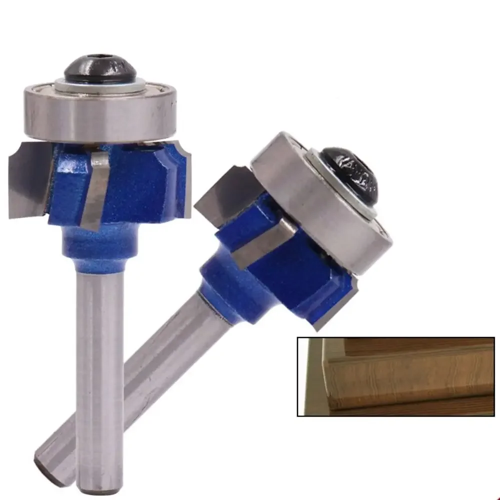 6.35mm Shank Round Router Bit 4 Corner Trim Edging Woodworking Milling Cutter R1 R2 R3 Professional Classical Cutter Bit