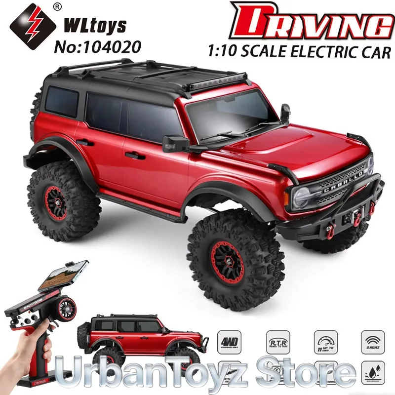

Радиоуправляемый внедорожник WL Professional 1:10, электрический, 4WD, имитация Bronco, для бездорожья, модель 104020