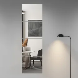 4/8PCS Rectangle Acrylic Mirror Stickers Flexible Mirror Stickers DIY Art Living Room Decoration For Door Wardrobe Home Decor