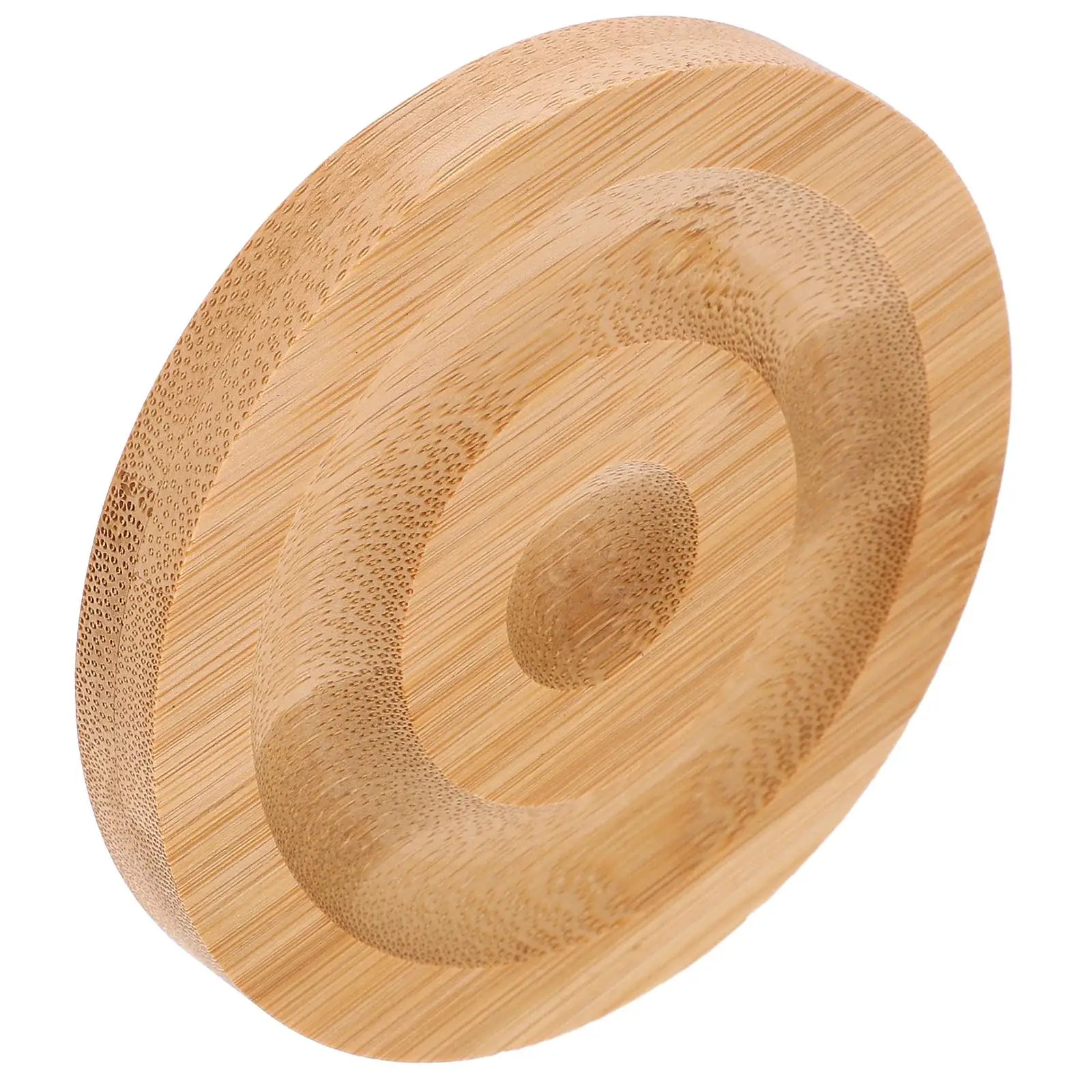 

Bamboo Display Plate Beaded Bracelet Tray Organizer Wood Beading Board Jewelry Photo Prop Round Shape Simple Design Practical