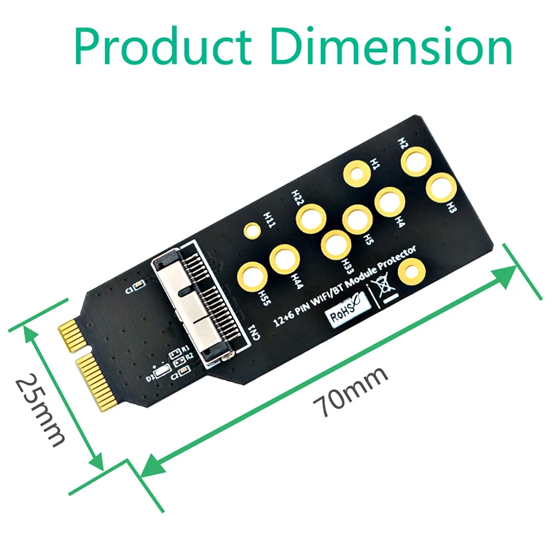 Adaptador Protector de módulo Bluetooth Wifi, 12 + 6 pines, BCM94360CD, BCM94331CD, BCM94360CS, BCM94360CS2, BCM943224PCIEBT2, tarjeta Wifi, nuevo