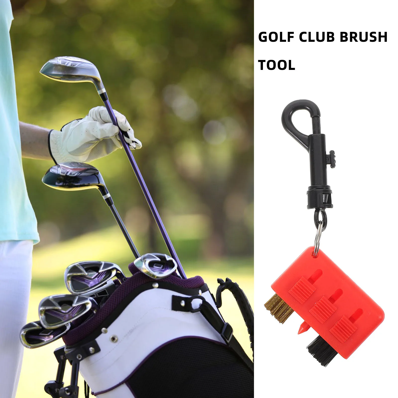 

Cleaning Brush Golf Ball Accessories Cleaners Abs Portable Flexible for