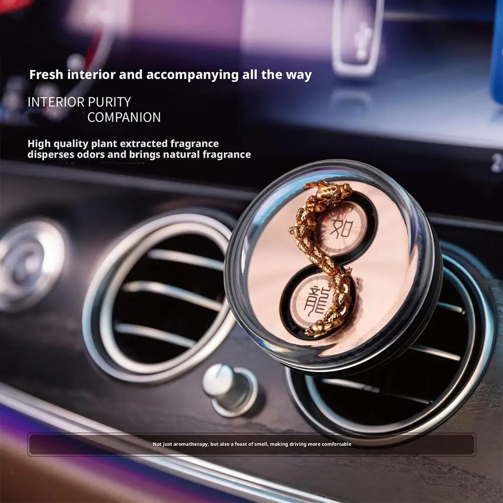 Dragon Car Air Freshener Essential Oil Diffuser Wind Powered 360 Adjustable Premium Scent Pads for Home Office Decor