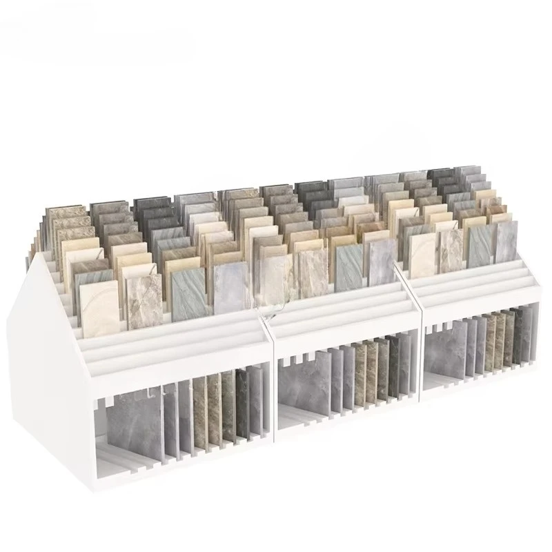 

&c Customize Made Showcase Trade Show Marble Quartz Granite Ceramic Tile Display Stand Rack With Table for Showroom