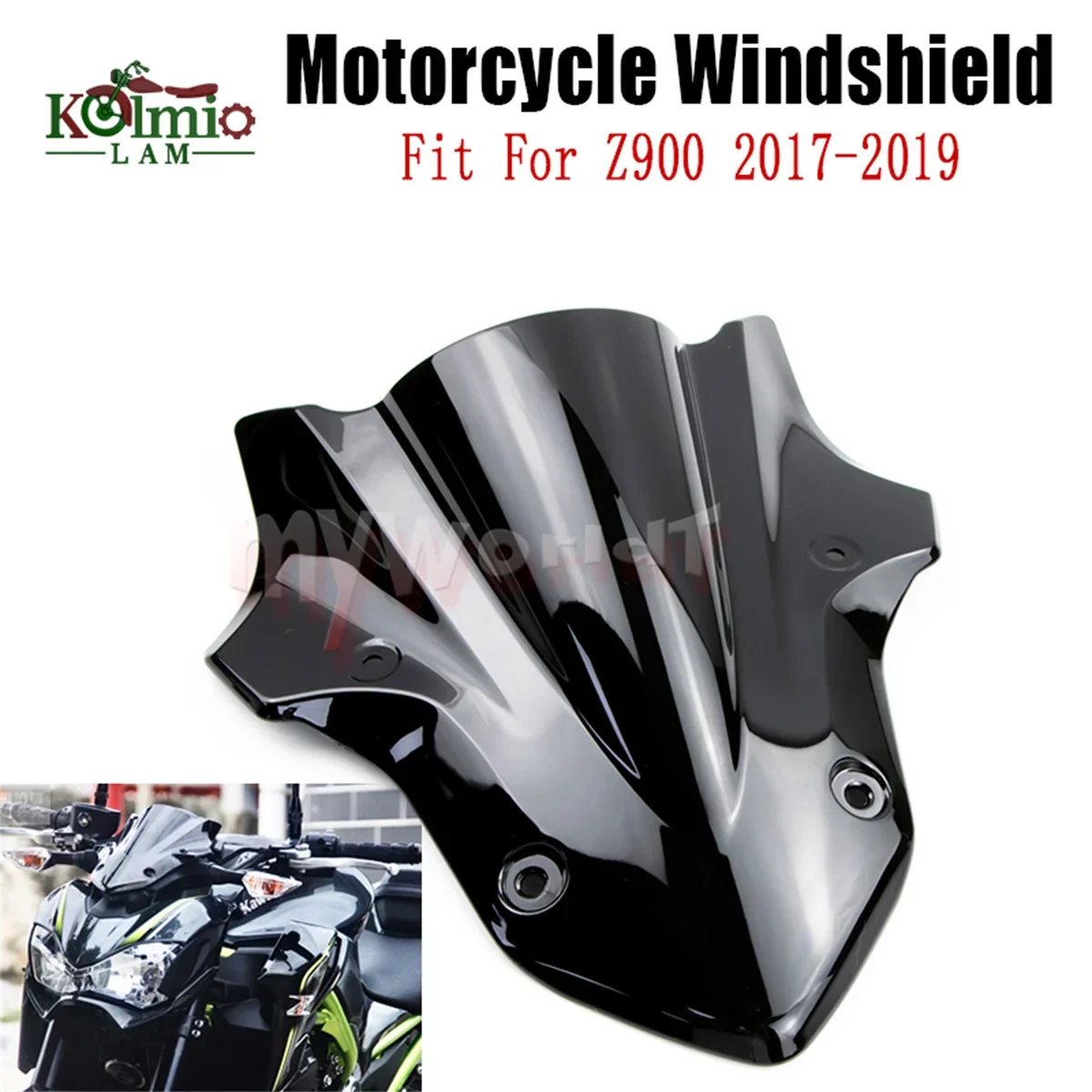 Fit For Kawasaki Z900 2017 2018 2019 Motorcycle Windscreen Windshield Wind Screen Double Bubble Z 900 17 18 19