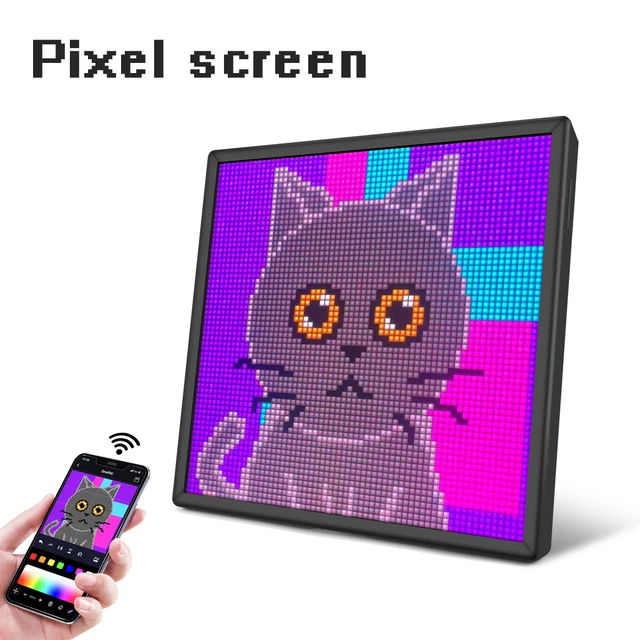 Inteligentny panel wyświetlacza RGB USB LED Matrix Pixel Light Bluetooth App Programowalny zegar tekstowy Anime Graffiti Art Cyfrowy znak ekranu
