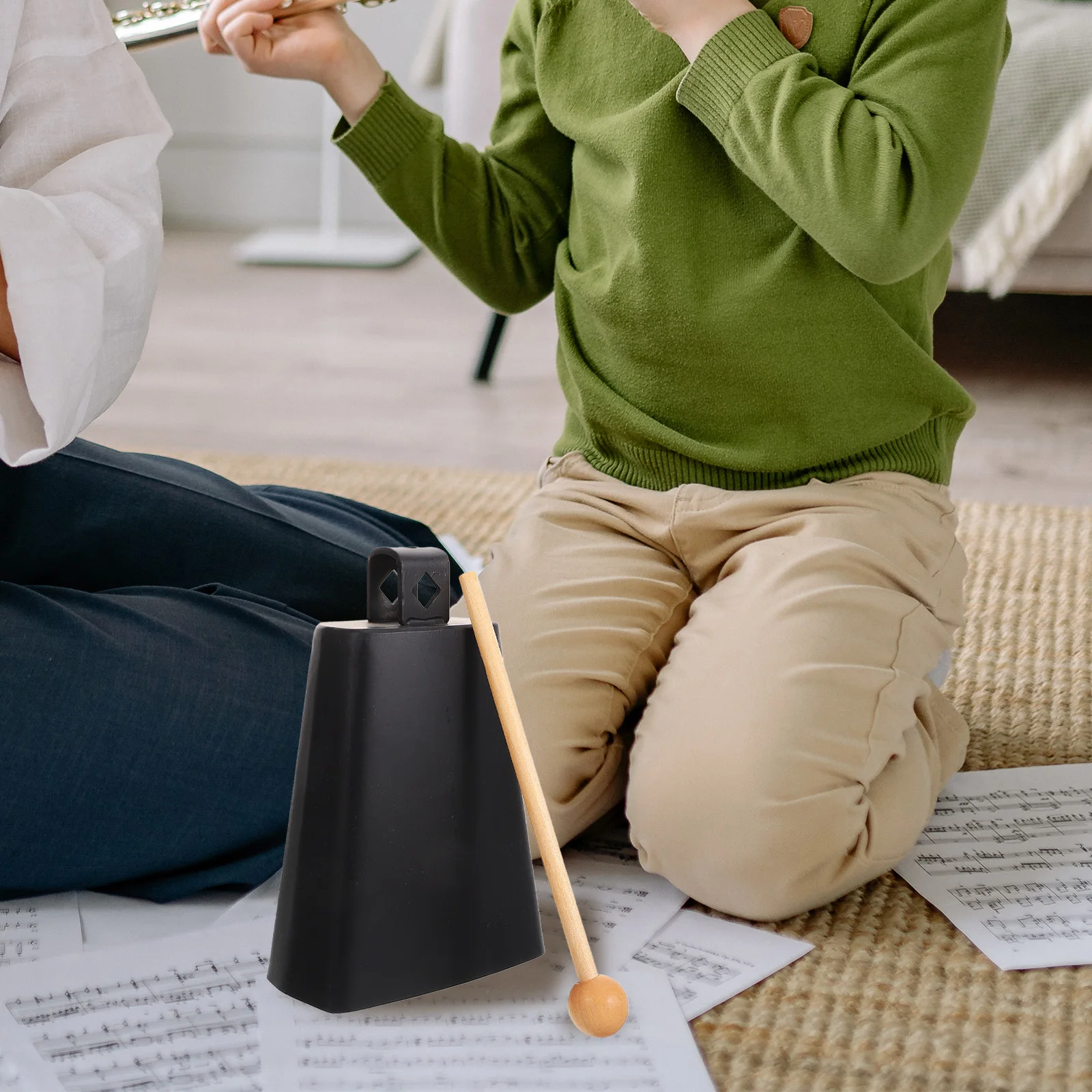 

Sports Cowbell Musical Instrument Cheering Noise Maker Rural with Stick Toddler