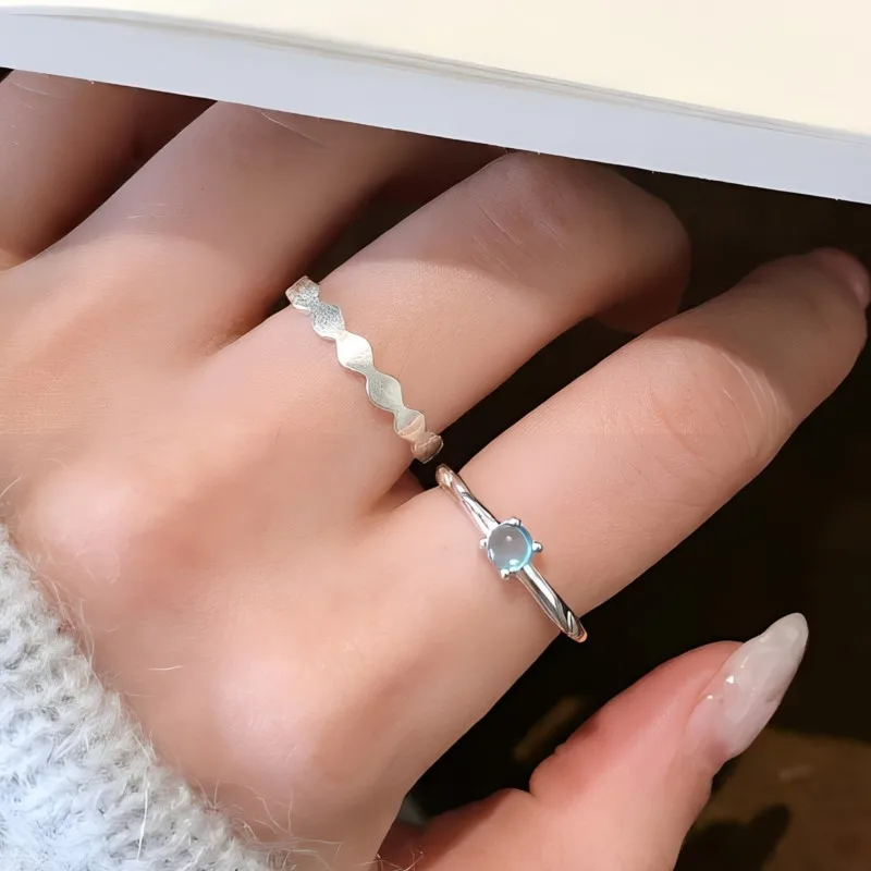 VENTFILLE 925 Sterling Silver Zircon Thin Fresh Ring For Women Minimalist Versatile Aesthetic Elegant Jewelry Gift Dropshipping