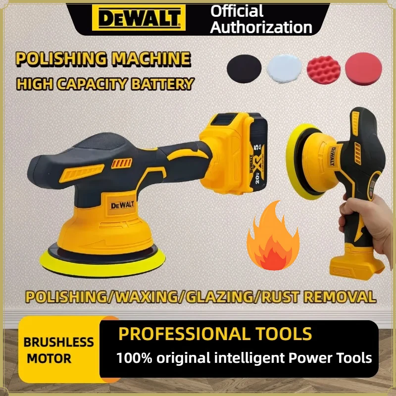 

Электрическая полировальная машина Dewalt с 8 скоростями и цифровым дисплеем, беспроводная, с долгим сроком службы батареи, для воскования и полировки автомобилей, электроинструмент