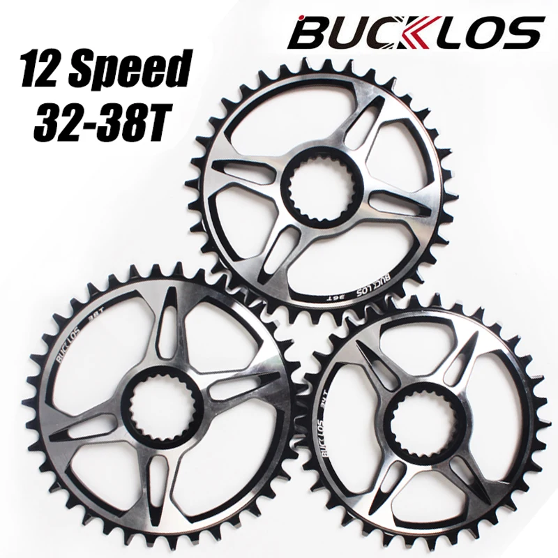 BUCKLOS 12s bike Chainring 32T/34T/36T/38T AL Chainwheel for SHIMANO Direct Mount Crank M6100 M7100 M8100 M9100 Cycling parts