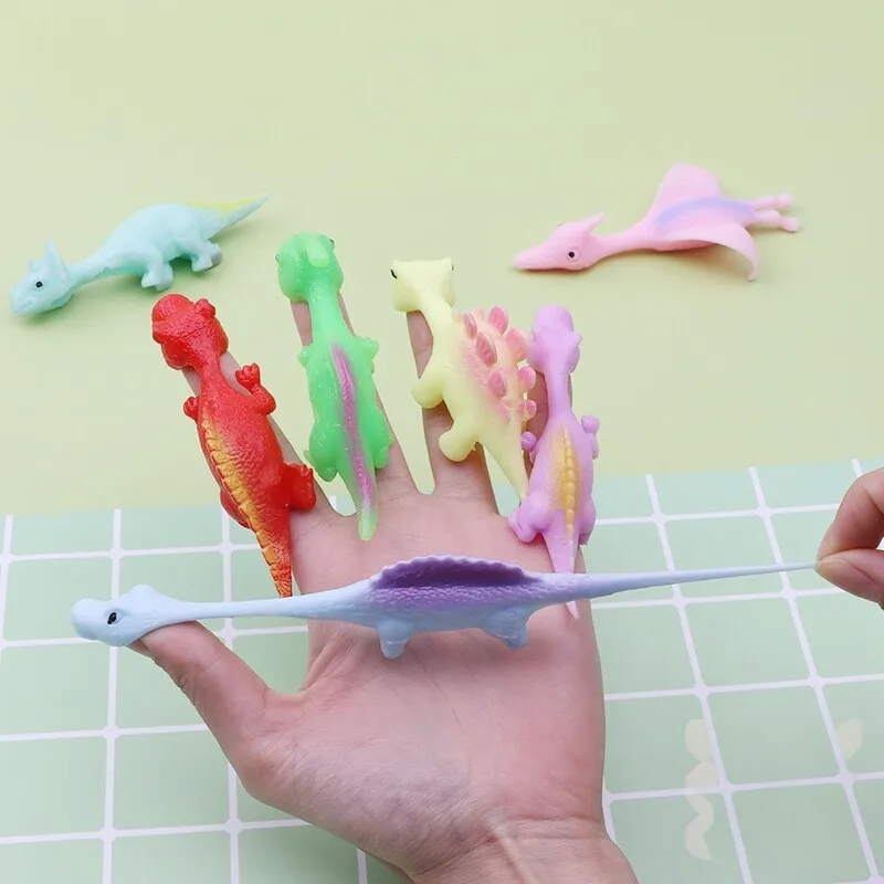 5–20 Stück buntes Dinosaurier-Fingerkatapult-Spielzeug – Kindergeburtstag, Babyparty, Weihnachten, Karneval, Mitbringsel, lustiges Geschenk – Detail 17